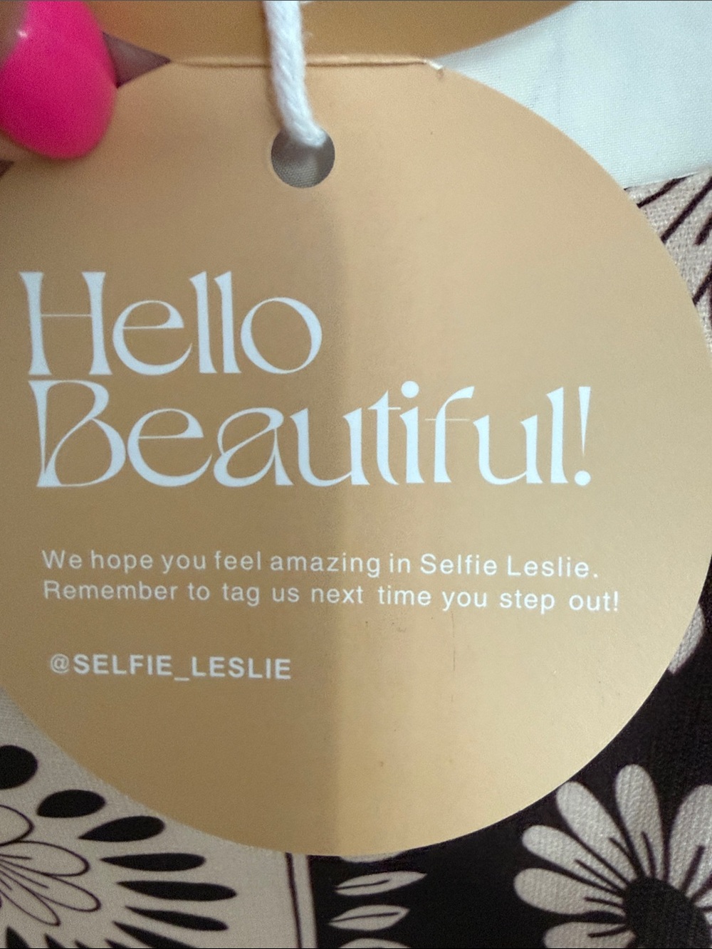 NWT Selfie Leslie Brown Floral Tile Print Square Neck Crop Top‎ Boho Size XXL - Picture 5 of 11